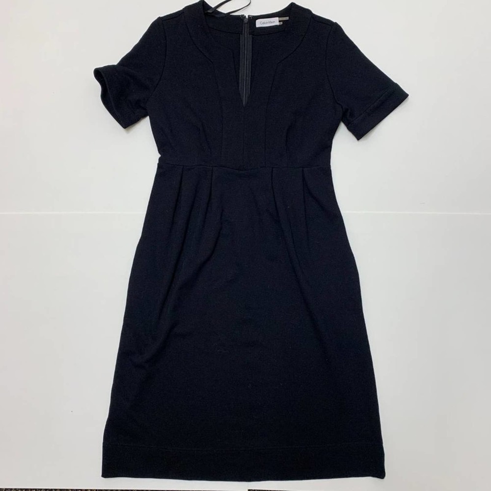 Calvin Klein Black Fit and Flare Dress Size 4